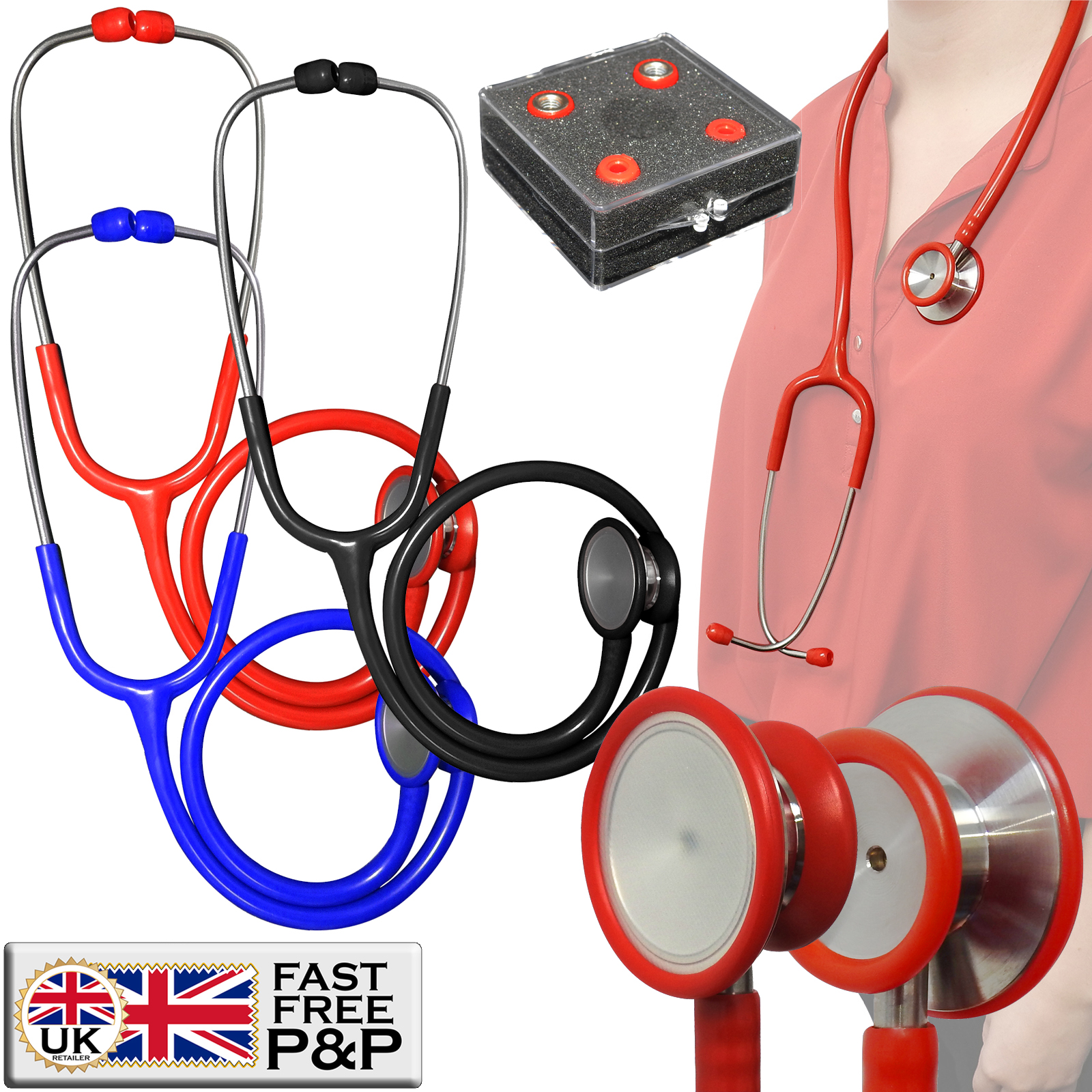 Deluxe Stainless Steel Dual Head Large Bell Cardiology High Accuracy Stethoscope eBay